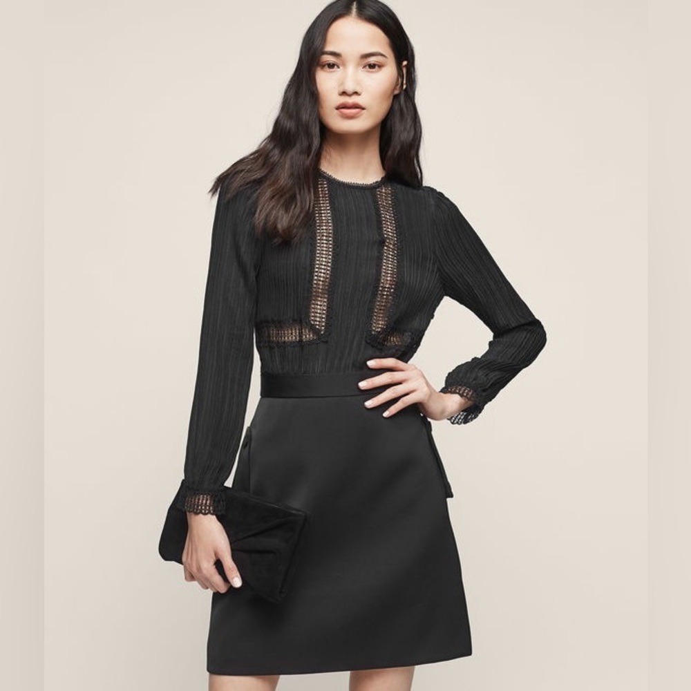 NWT Reiss Bruna Lace-Detail Dress - Picture 2 of 10